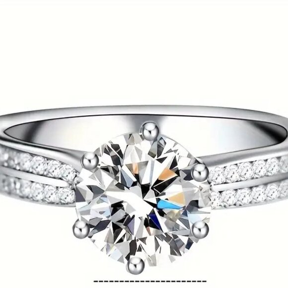 3 Carat Lab Diamond Engagement Ring, - Picture 4 of 4